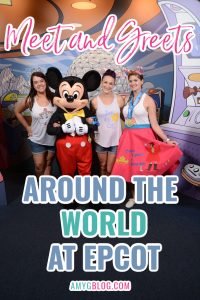 Take a look at where you can find your favorite characters to meet while walking around Epcot at Walt Disney World! #disneyvacation #disneycharacters #charactermeet