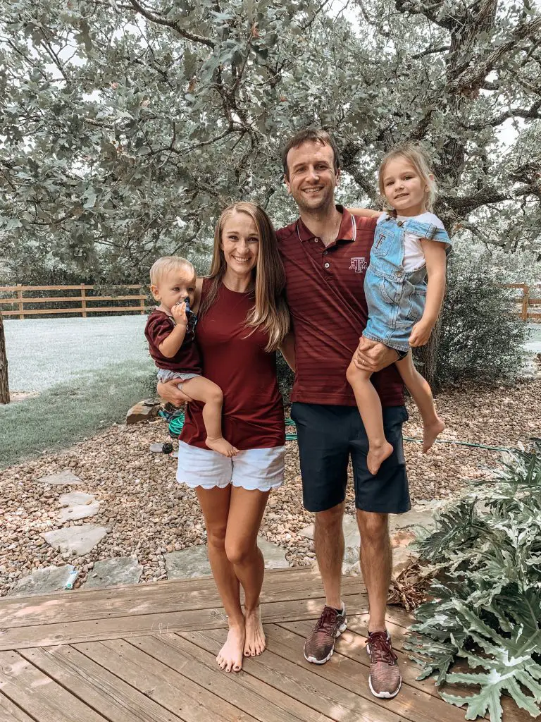 Family tailgate for Texas A&M Aggie football game