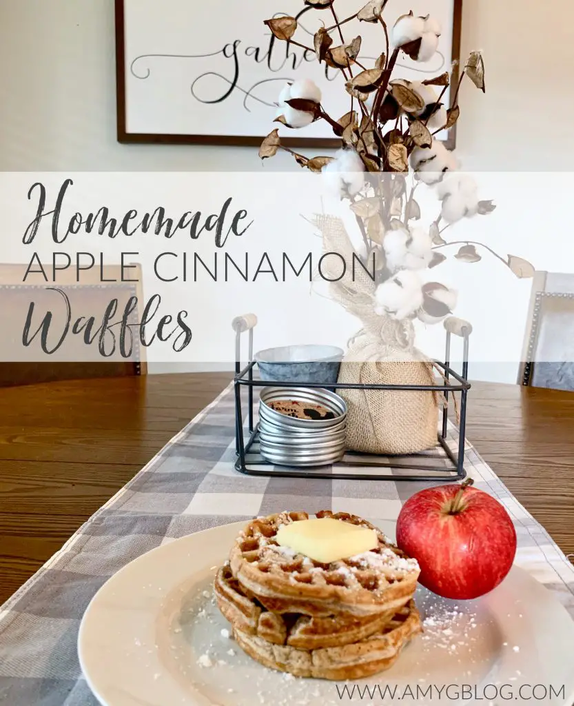 Easy Homemade Apple Cinnamon Waffles Amys Balancing Act 1232