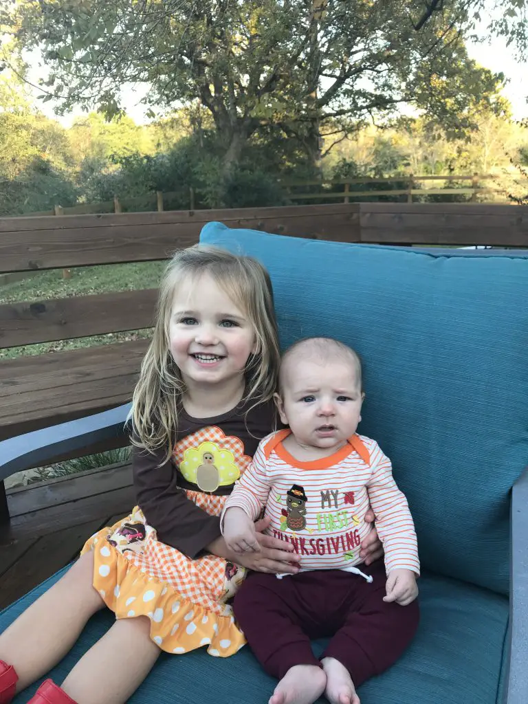 Sweet siblings at Thanksgiving