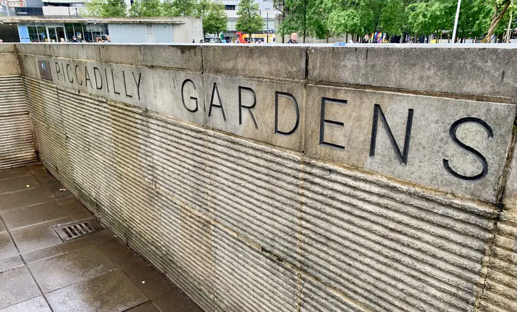 Piccadilly Gardens in Manchester.