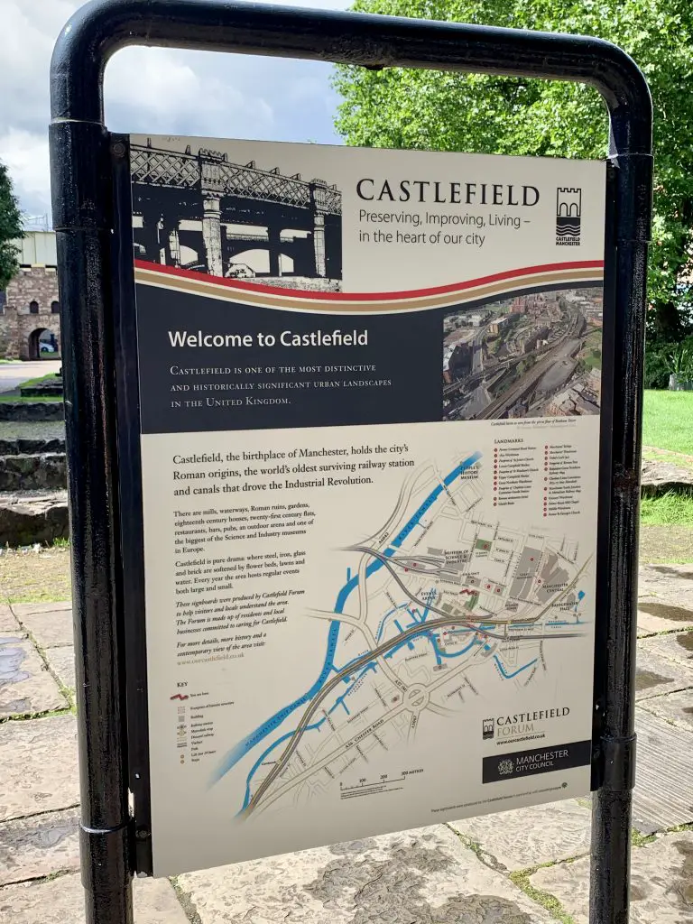 Castlefield, Manchester, United Kingdom. The building blocks of the city. Plenty of green space to run around and learn about the city's Roman ruins.