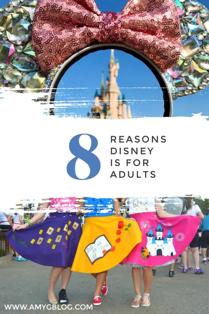 Whoever decided that Disney is just for kids didn't know what they were talking about. Disney is just as much for adults as it is for little ones. Here are 8 reasons why Disney is also for adults. Now get ready to plan your next grown up getaway to Disney World or Disneyland! #disneyforadults #adultdisneytrip