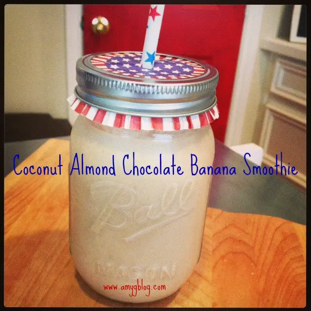 This easy smoothie recipe will leave you full and satisfied! Coconut Almond Chocolate Smoothie - a healthy dessert made with the most delicious coconut butter!