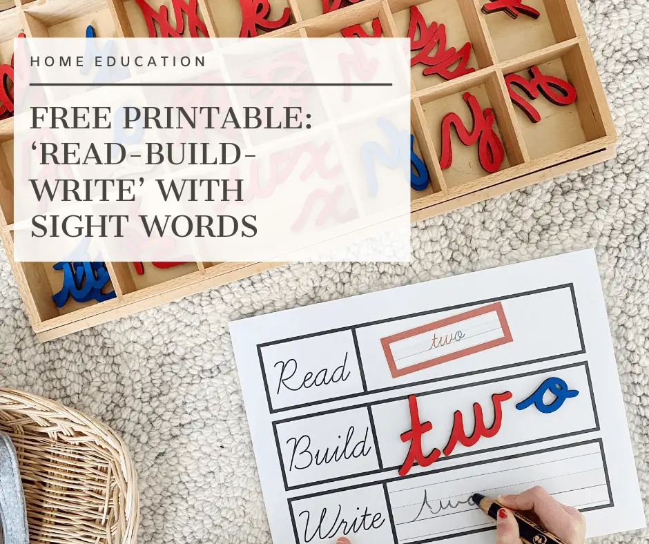 Read - build - write printable activity for phonics from Free and Unfettered