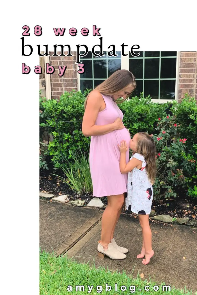 I'm compare and contrasting all 3 of my pregnancies at the 28 week mark. Take a look at my thoughts, symptoms, nursery and more at this stage of pregnancy! #28weekspregnant #thirdtrimester #pregnantinapandemic
