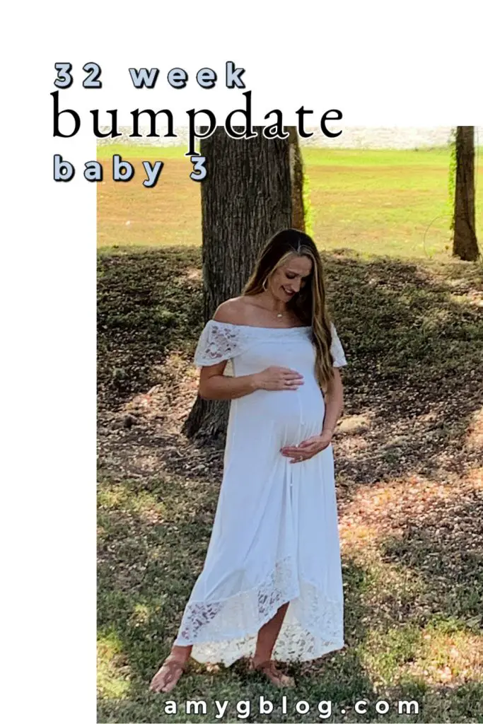 My third pregnancy has flown by. Here are the details of my symptoms, fitness, cravings and emotions as well as a fun comparison to my other pregnancies! #thirdpregnancy #thirdtrimester #32weekspregnant