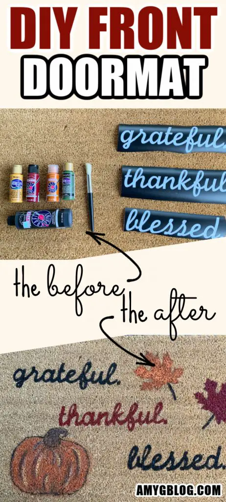 DIY your own custom front doormat! Create own for any season, occasion or just for fun. It's so much easier than you think and makes for an awesome girls craft party! #craftparty #adultcraft #diydoormat #diywelcomemat #customwelcomemat