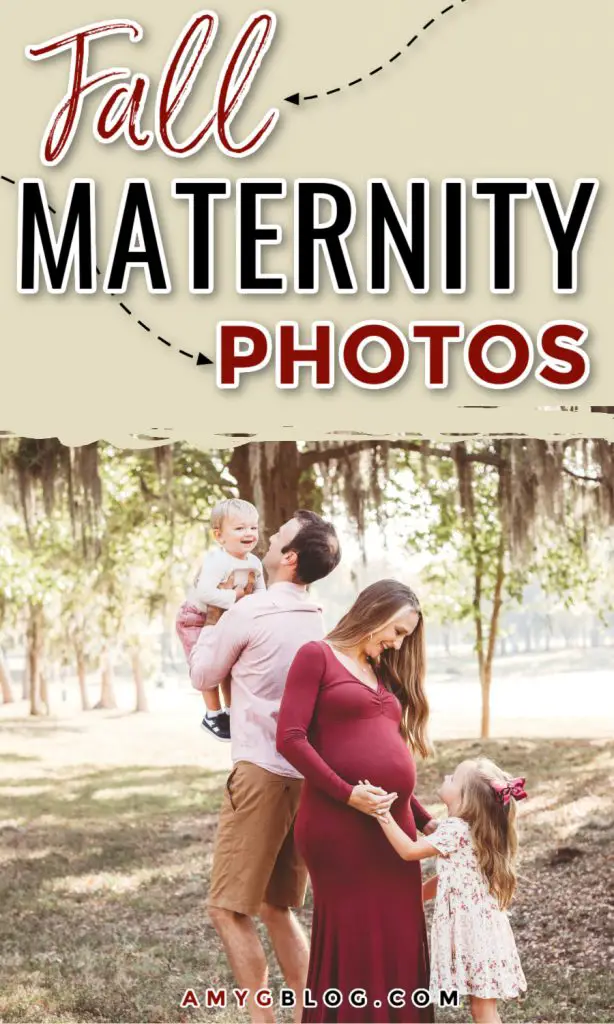 Fall is the most beautiful season with changing colors and cooler weather. It's the perfect time to capture your changing body before baby comes. Here's our fall maternity photos, why we did them and why you should too! #maternityphotos #fallfamilyphotos