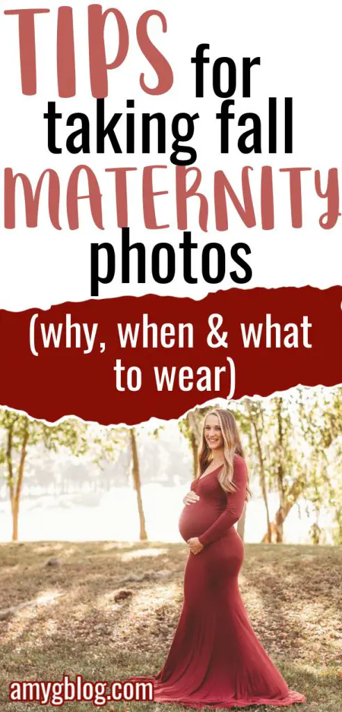 Tips and tricks to capture your growing baby bump in the most perfect fall maternity photos! Why you should, what to wear and how to pose #fallmaternityphotos #maternityphotoshoot #maternityfamilyphotos