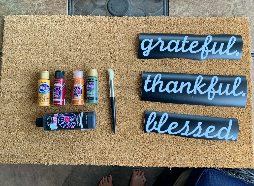 DIY custom front doormat - Supplies
