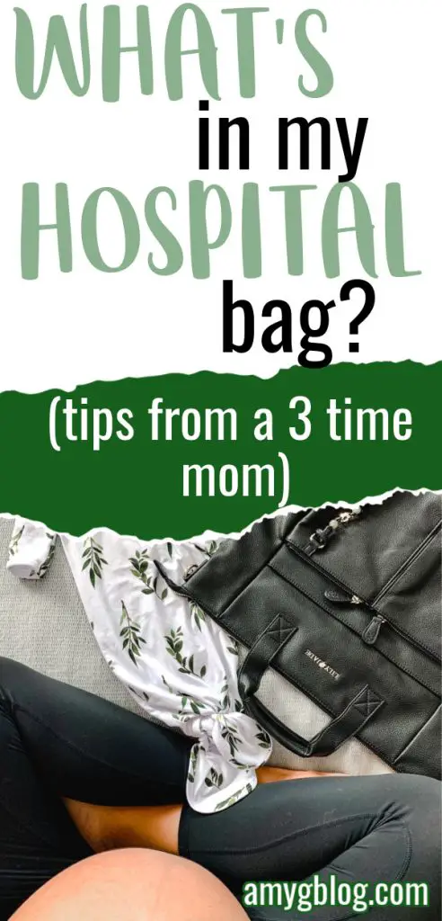 Take a look at my ultimate hospital bag checklist! These ideas are coming from a third time momma that just wants to have the necessities. #hospitalbag #postpartum #pregnancy