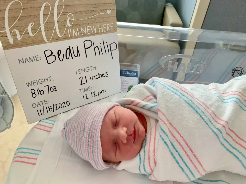 Beau Philip Gougler in Postpartum recovery