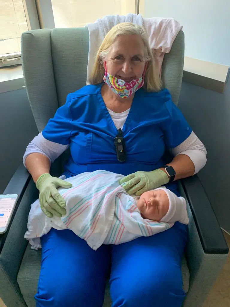 My mom meeting Beau for the first time