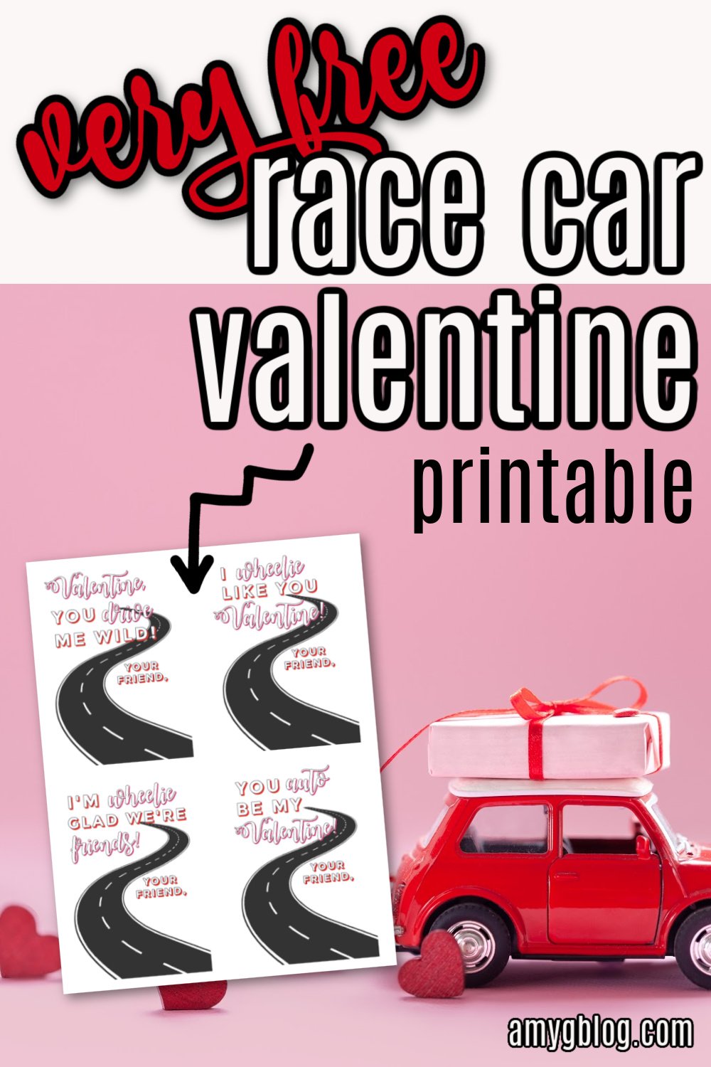 Fun Race Car Valentines Sayings and Free Printables - Amy's Balancing Act
