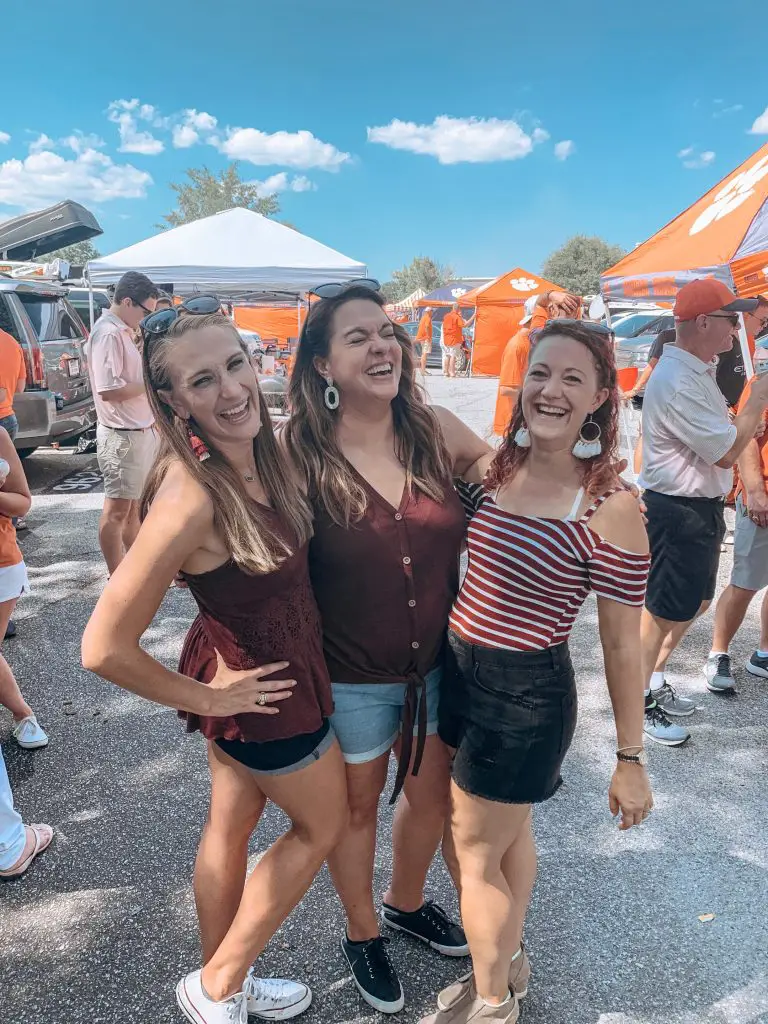 Laughing with friends