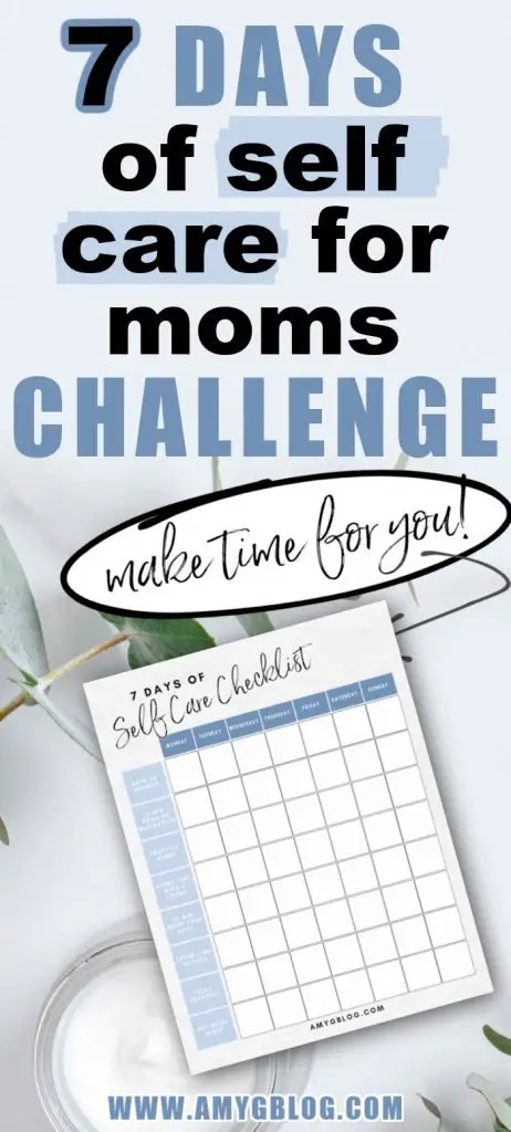You can't pour from an empty cup. It's time to put yourself first, so you can give to your loved ones momma! Try this 7 days of self care for moms challenge to reset and live life fully! #selfcarechallenge #selfcareformoms #motherhood