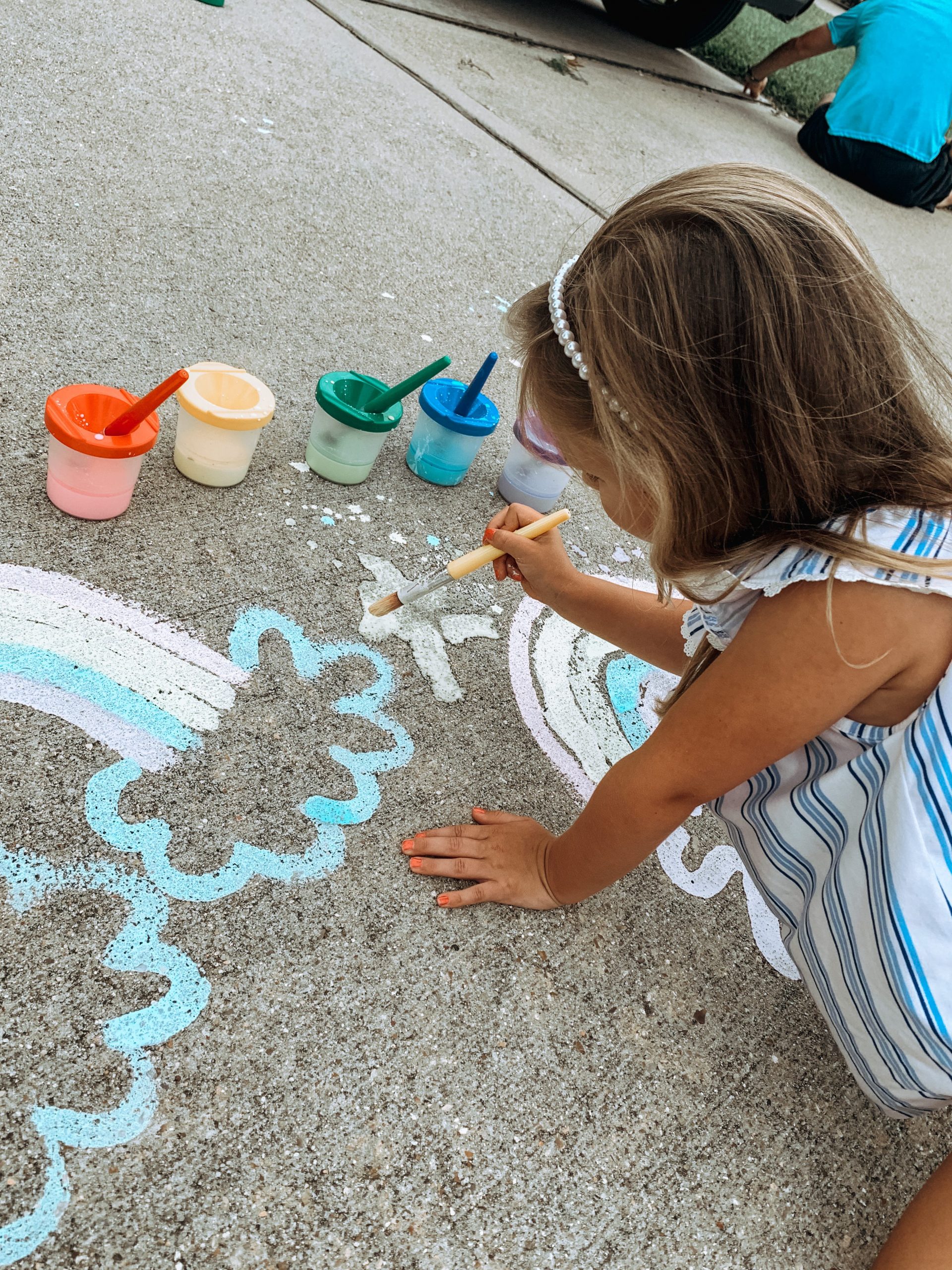 backyard activities for kids - DIY chalk paint