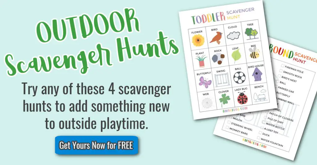 4 outdoor scavenger hunts for kids of all ages.
