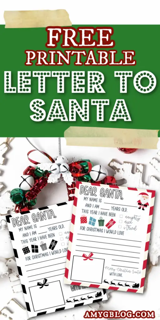 Get your free printable letter to Santa for the kids to send off to the North Pole this year! The perfect, simple holiday tradition. #christmasactivitiesforkids #christmasprintable