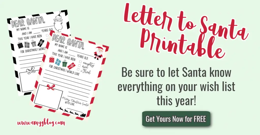 Free Letter To Santa Printable - Amy's Balancing Act