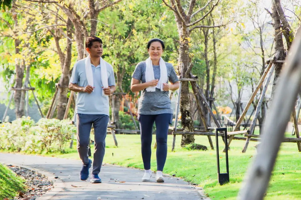 An outdoor walk is a great way to get more active this spring.