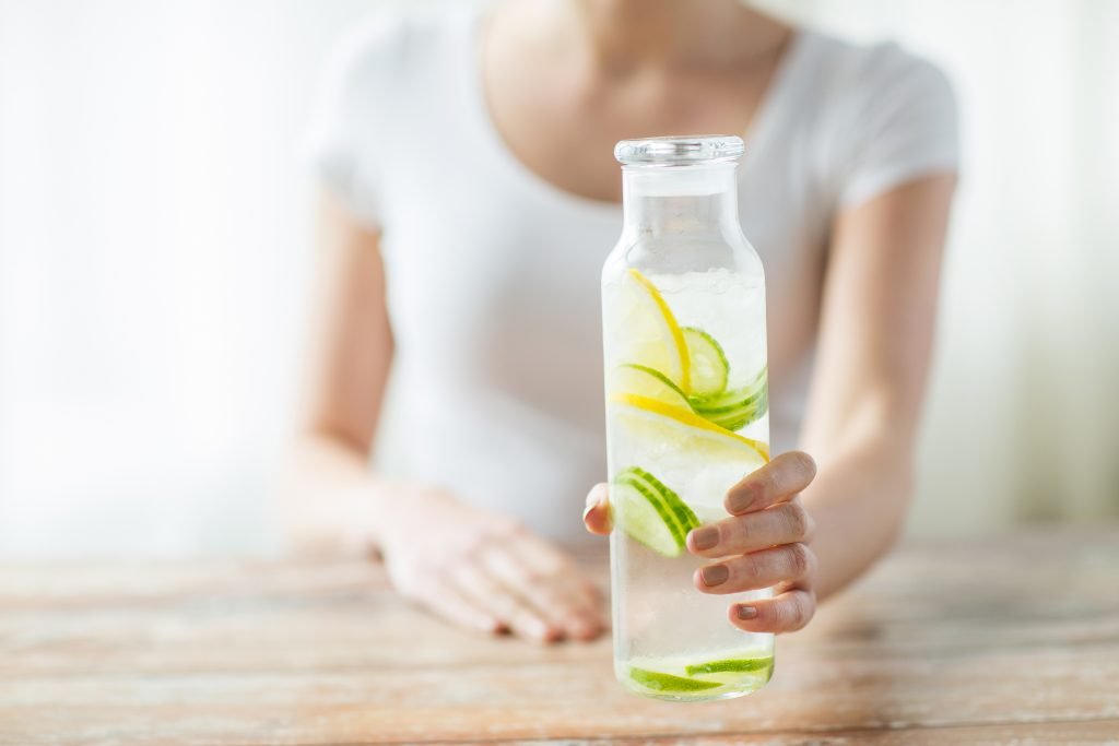 The number one healthy lifestyle change for moms to make it to drink more water and be aware of your daily water intake!